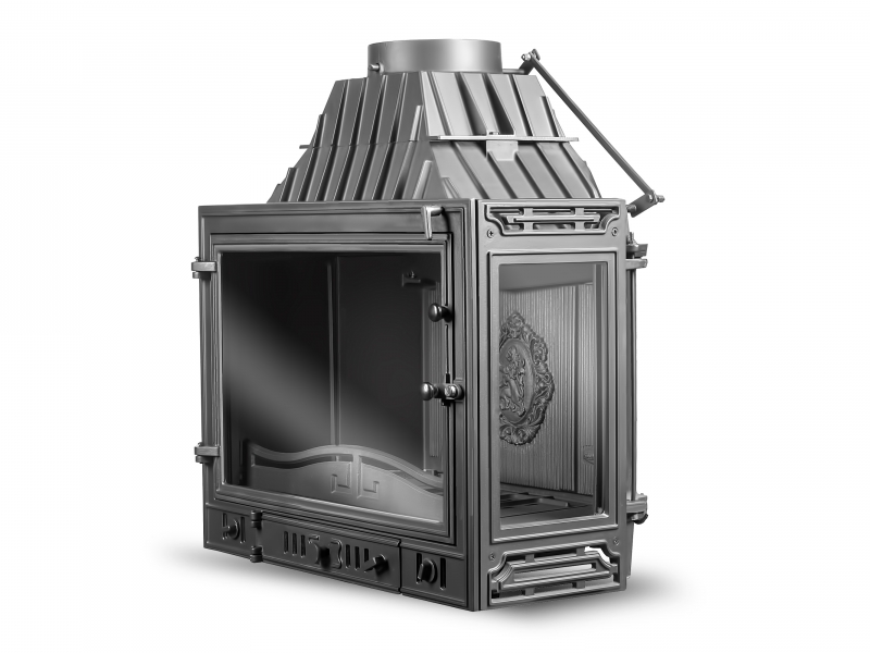 Каминная топка KawMet W3RB 16.7 кВт с правым стеклом